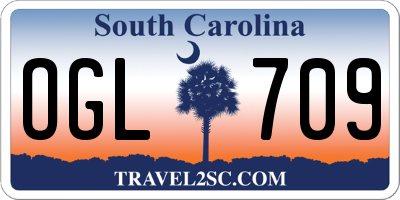 SC license plate OGL709