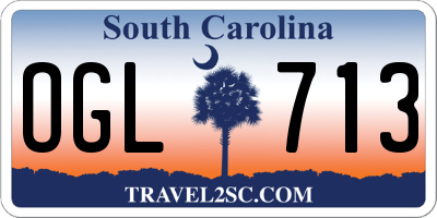 SC license plate OGL713