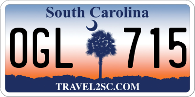 SC license plate OGL715