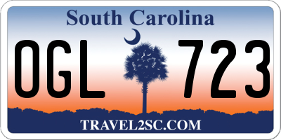 SC license plate OGL723