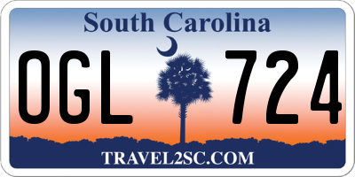 SC license plate OGL724