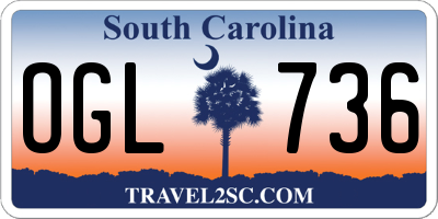 SC license plate OGL736