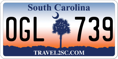 SC license plate OGL739