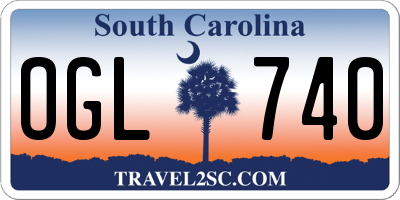 SC license plate OGL740