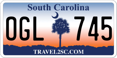 SC license plate OGL745