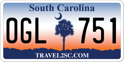 SC license plate OGL751