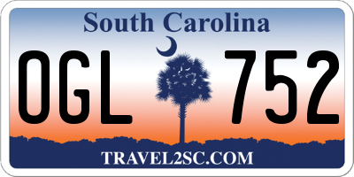 SC license plate OGL752