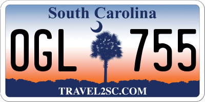 SC license plate OGL755