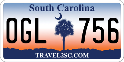SC license plate OGL756