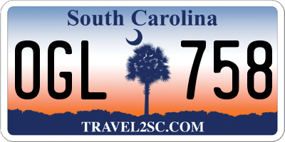 SC license plate OGL758