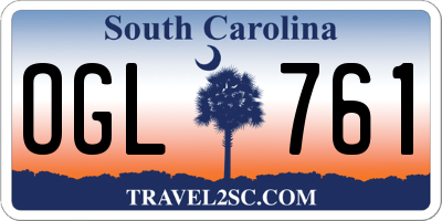 SC license plate OGL761