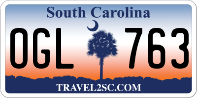 SC license plate OGL763