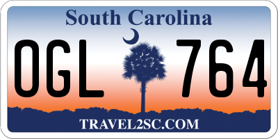 SC license plate OGL764