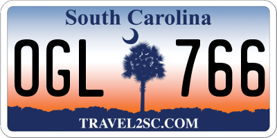 SC license plate OGL766
