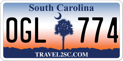 SC license plate OGL774