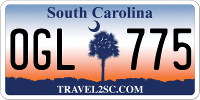 SC license plate OGL775