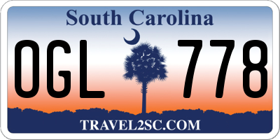 SC license plate OGL778