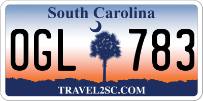 SC license plate OGL783