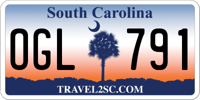 SC license plate OGL791