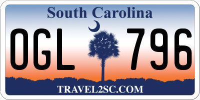 SC license plate OGL796