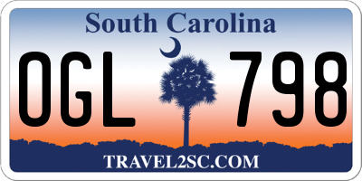 SC license plate OGL798