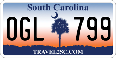 SC license plate OGL799