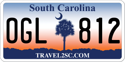 SC license plate OGL812