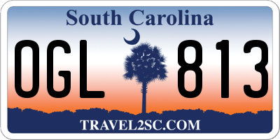 SC license plate OGL813