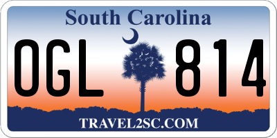 SC license plate OGL814