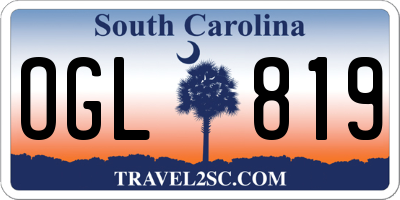 SC license plate OGL819