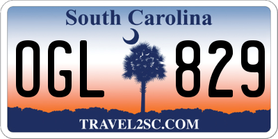 SC license plate OGL829