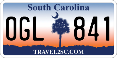 SC license plate OGL841