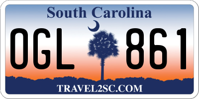 SC license plate OGL861