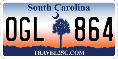 SC license plate OGL864