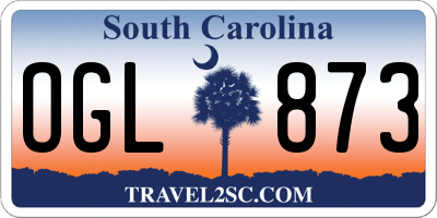 SC license plate OGL873