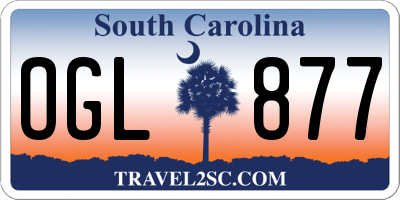 SC license plate OGL877