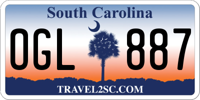 SC license plate OGL887