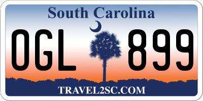 SC license plate OGL899