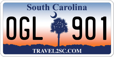 SC license plate OGL901