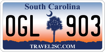 SC license plate OGL903