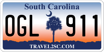 SC license plate OGL911