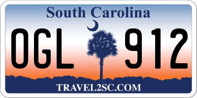 SC license plate OGL912