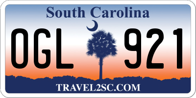 SC license plate OGL921