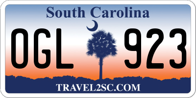 SC license plate OGL923