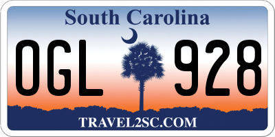 SC license plate OGL928
