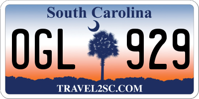 SC license plate OGL929