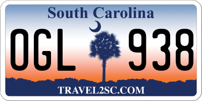 SC license plate OGL938