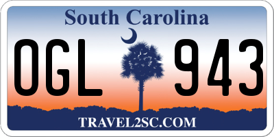 SC license plate OGL943