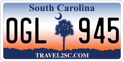 SC license plate OGL945