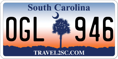 SC license plate OGL946